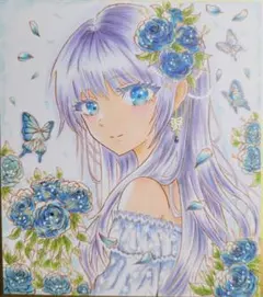 ゆ*ゆ様 手描きオリジナルイラスト アナログイラスト - メルカリ
