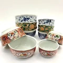館林源右衛門】染付 深川山水文 角小鉢 3個セット 有田焼 向付 小鉢 和