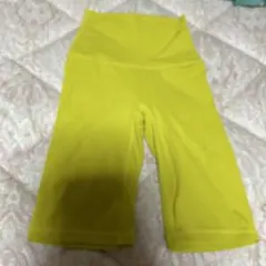 値下げ！SHEIN シーイン ヨガパンツ バイカーショーツ 膝丈黄 イエロー S