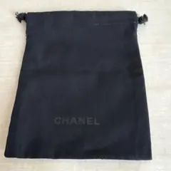CHANEL ブラック 巾着型ポーチ