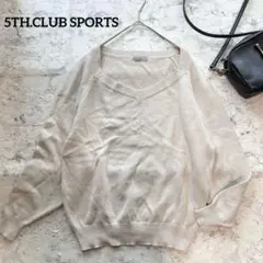 【5TH.CLUB SPORTS】メルローズ ペンタゴンネックニット ゆったり