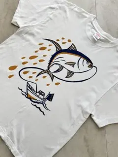 宮古島 栄真丸 マグロ Tシャツ 白 メンズL 釣りのサムネイル