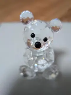 スワロフスキー　SWAROVSKI 忘れな草　ブルー　花　くま　置物　箱付き スワロフスキー SWAROVSKI 忘れな草 ブルー 花 くま 置物 箱付き