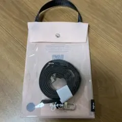 新品未使用　ajew ストラップ　ブラック　ビニールケース付