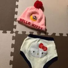 サンリオハローキティニットパンツ帽子セットアップ110センチキャラクターグッズ