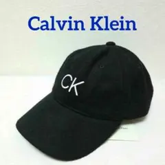 Calvin Klein キャップ ブラック CKロゴ フェルト調 メンズ 新品のサムネイル