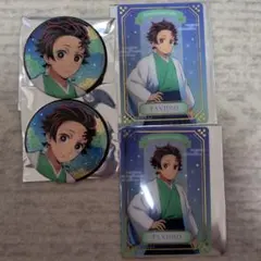 鬼滅の刃　竈門炭治郎　缶バッジ、クリアカード