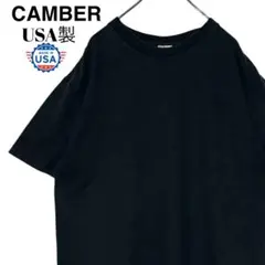 古着CAMBER USA製 ヘビーウエイトTシャツ 黒 L 無地ブラックtシャツのサムネイル
