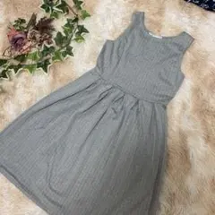 ロペピクニック　ストライプフレアワンピース　38 M〜Lサイズ相当　伸縮性アリ