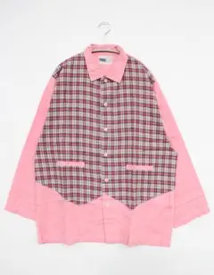Chip Clip 長袖シャツ M ピンク チェック