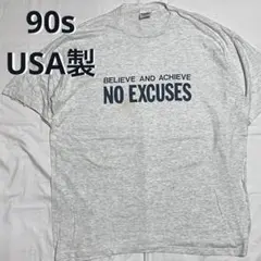 90s USA製 シングルステッチ ビッグサイズ 短丈 杢グレー Tシャツ
