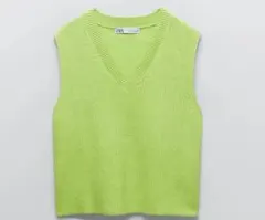 ZARA 完売品リブ編みニットベスト