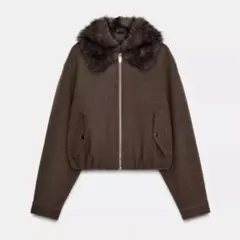 ZARA リブハイネックボンバージャケット - メルカリ
