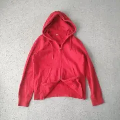 UNIQLO ジップパーカー レッド L フルジップ フーディー 3