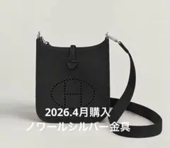 最新G刻印_未使用新品HERMESミニエヴリン_ショートストラップ_ノワール 