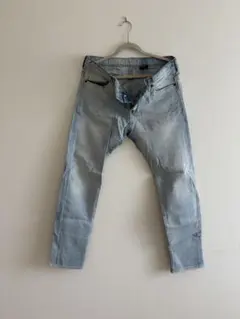 H&M スリムデニム 34/32 ライトブルー