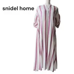 【未使用】SNIDEL HOME レーヨンコットンストライプワンピース