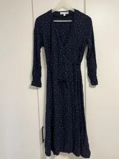 INES DE LA FRESSANGE ドットカシュクールワンピース