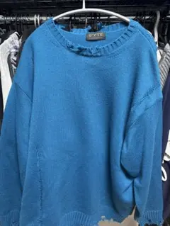 Yohji Yamaomto S'YTE 青ニットセーターのサムネイル