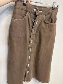 RH vintage デニムフレアスカート　ブラウンのサムネイル