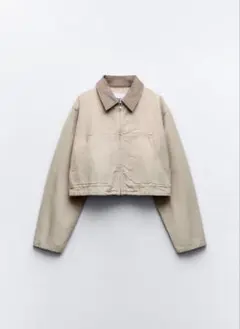 【ZARA】 コントラストクロップドジャケット H&M moussy sly