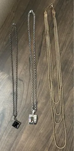 レディースネックレス　ワンポイント　ロング