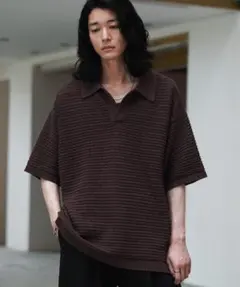 TUCK SKIPPER KNIT POLO スキッパーニットポロのサムネイル