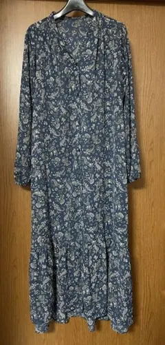 ロングワンピース　羽織り　インナー付き　M