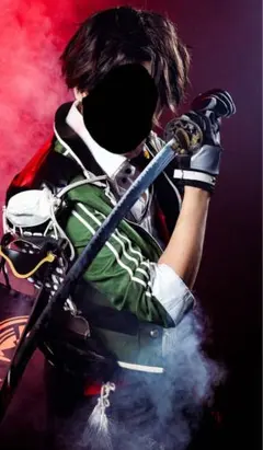 コストモ製　豊前江　ウィッグ&コスプレ衣装 送料無料】※改訂版※ とうらぶ風 緑×白×黒 豊前江