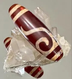 《金運・財運の天珠》　金銭釣天珠　大きな天珠　瑪瑙　ジービーズ　天珠