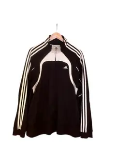 adidas ジップアップジャケット 黒/白
