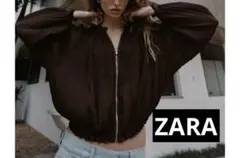 【ZARA】プリーツ　オーガンザジャケットのサムネイル