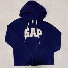 GAP ギャップ　ネイビー 紺　フード付きパーカー S ジッパー　レディース