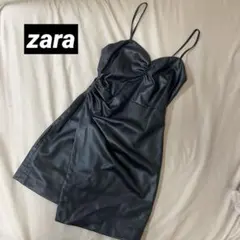 ZARA レザーワンピ　ミニワンピ