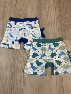 【2枚セット】ベビー水着(男の子) 恐竜とサメ 90cm