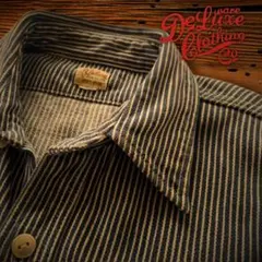 『名作◎』Deluxeware(デラックスウエア)ヒッコリーヘビーネルシャツ