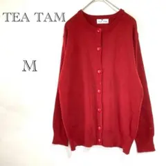 TEA TAM カーディガン 【M】 ウール混 シンプル オールシーズン