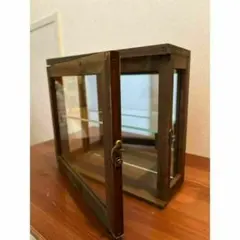 ガラスケース　コレクション アンティーク　キャビネット　古道具　ショーケース