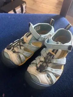 KEEN キッズ サンダル 青/ベージュ18.5