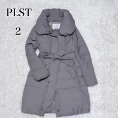 PLST プラステ ダウンコート ロングダウン レディース グレー Aライン