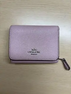 COACH コーチ 三つ折り財布 ミニ財布 ピンク レザー