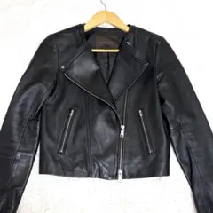 美品✨ ユナイテッドアローズ ジュエルチェンジズ ノーカラー ジャケット レザー