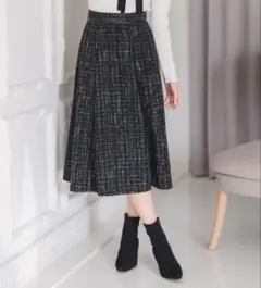 【MISCH MASCH】2025秋冬新作ツイードＡラインスカート　Sサイズ