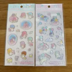 【未開封】Little Twin Stars キラぷくシール　2枚セット