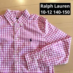 新品 ラルフ キッズ シャツ チェック 10-12 140-150 長袖