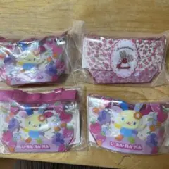 サンリオ プールバッグ風ミニポーチ ウサハナ マロンクリーム