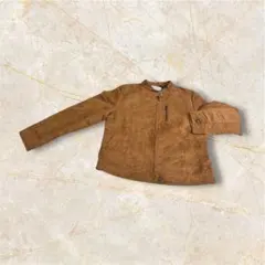 THEORIA ノーカラージャケット ブラウン