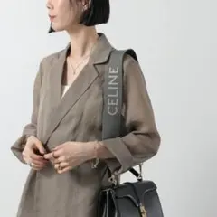 T2295 美品 セリーヌ ジャガード ロングストラップ - メルカリ