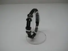 最終値下げ　POLICE ブラックレザーブレスレット