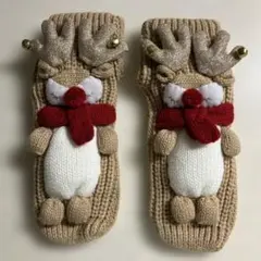 トナカイデザイン ニットソックス